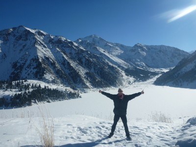 Simply loving it in the mountains of Kazakhstan