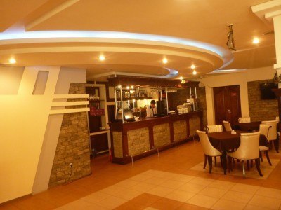 The bar at the Hotel Evropa