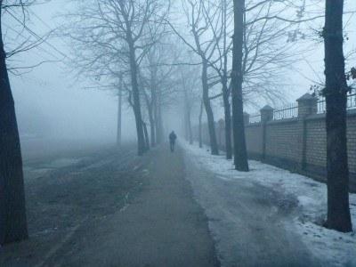 Winter walk to the Indian Embassy in Bishkek