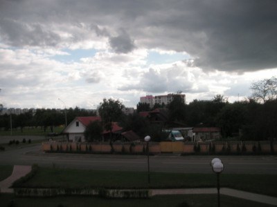 My view of Bobruisk, Belarus from my hotel room in 2007