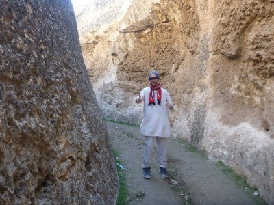 Walking around the Stupa - the spot where Noor found me a bullet