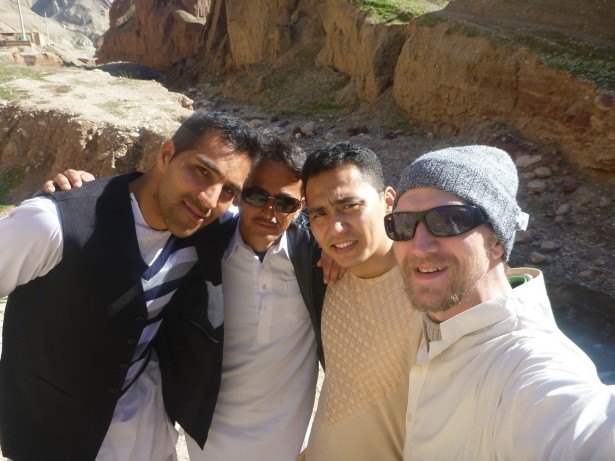 My friends Reza, Sakhi, Noor and I at Tashkurgan