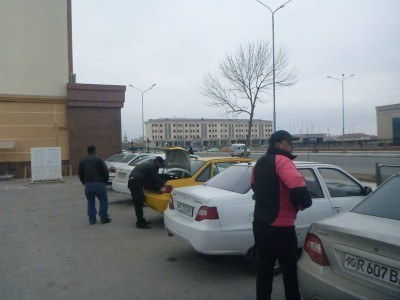 One taxi depot in Urgench