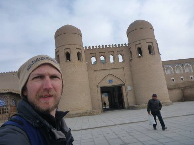 Outside the Arc entrance to Khiva Old Town