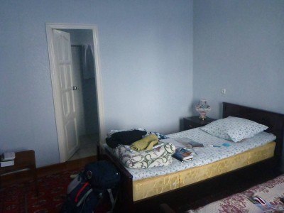 My warm winter room at Gulnara Guesthouse in Tashkent, Uzbekistan