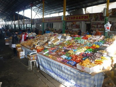 Bazaar in Shymkent, Kazakhstan