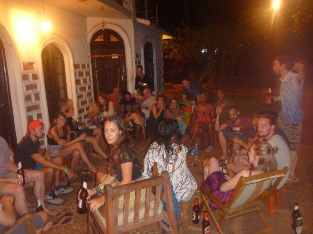 A huge party at Jungle Hostel