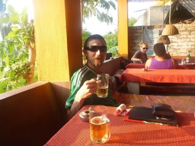 Cold beers for sunset at Mowgli