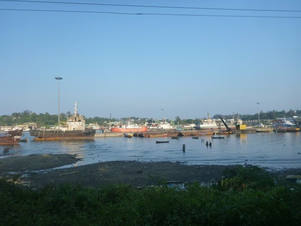 The harbour at Port Blair