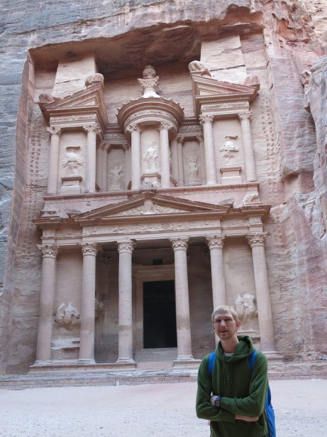 Doing the Indiana Jones tour at Petra, Jordan