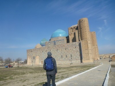 Touring the Khwaja Ahmad Yasavi UNESCO site in Turkistan, Kazakhstan