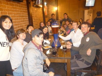 Happy times at the inaugural Bishkek Pub Crawl