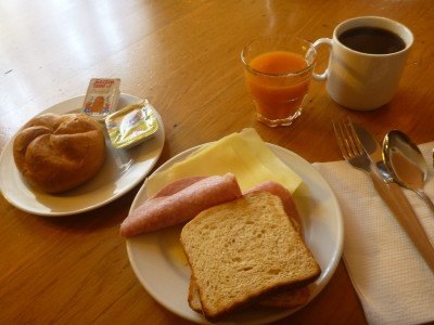 Breakfast at the YoHo hostel in Salzburg