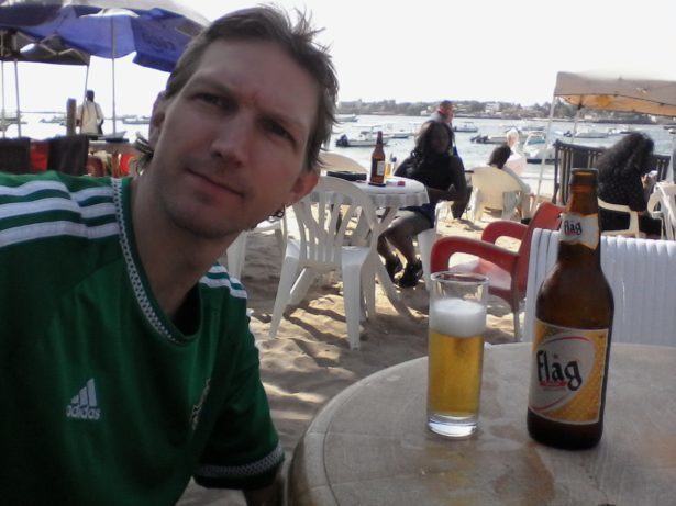 Friday's Featured Food: Barbecued Fish and Flag Beer on N'Gor Beach, Dakar, Senegal