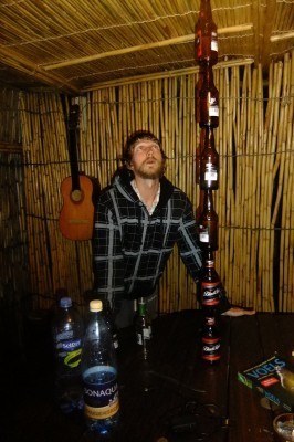 A few years back in South Africa - balancing bottles in Soweto