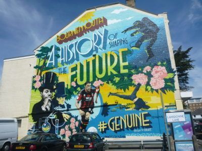 A wall mural in Bournemouth, Dorset, England