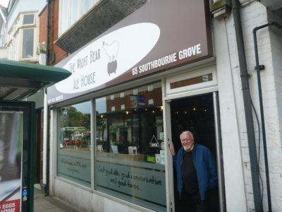 Ron outside the White Bear in Southbourne