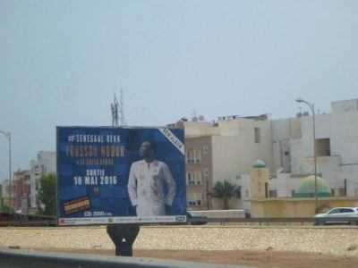 An advert for a Youssou N'Dour gig