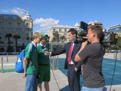 Shaun Schofield and I interviewed in Baku, Azerbaijan just before the 2-0 defeat