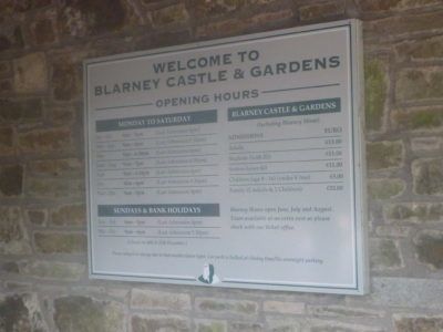 Opening Hours and Prices for Blarney Castle and Gardens