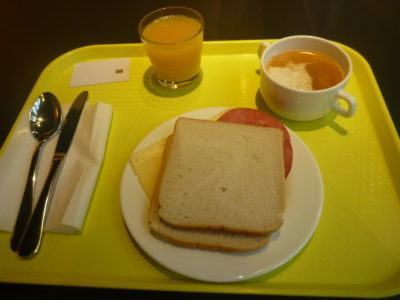 Breakfast at the Jacques Brel Hostel