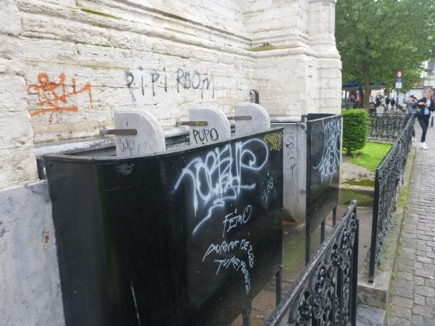 Urinals on the side of St. Catherine's Church