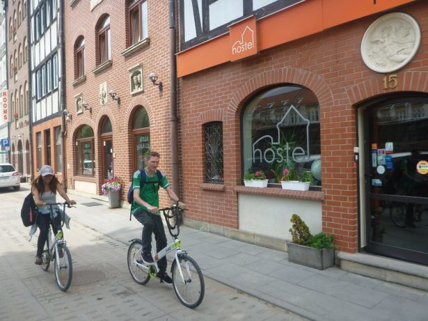 Backpacking in Poland: Cycling in Gdańsk with Mika on the Road and Hostel Cycle On