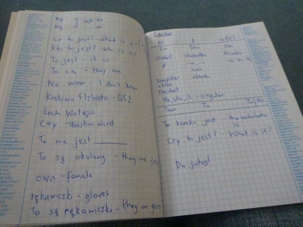 Learn Polish in Gdańsk- my notes