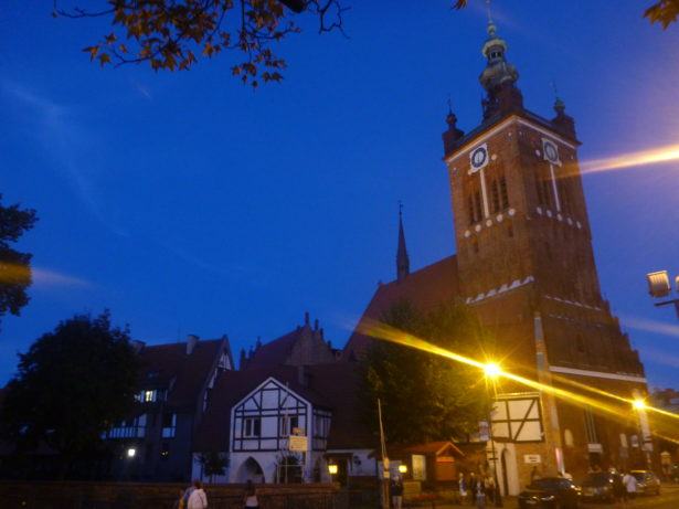 Nightfall in Gdańsk.
