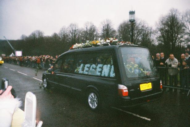 Attending George Best's Funeral at Stormont, Belfast, Northern Ireland