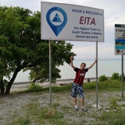 Backpacking in Kiribati: Visiting Eita, The Highest Peak of Tarawa Atoll - 3 Metres!