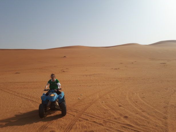 Quad Biking in Saudia Arabia on The Sand Dunes Near Shaqra