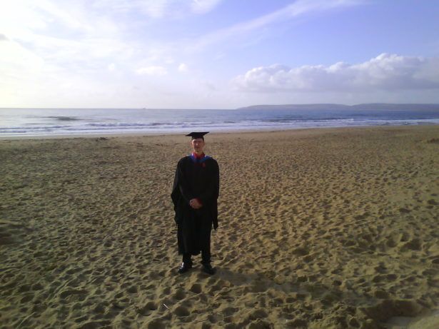 Graduation from Bournemouth University (2008)