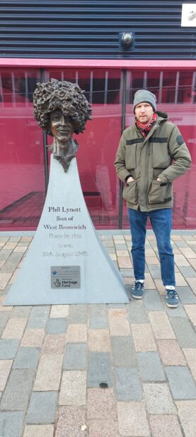 Phil Lynott Statue (Thin Lizzy) in West Bromwich, England