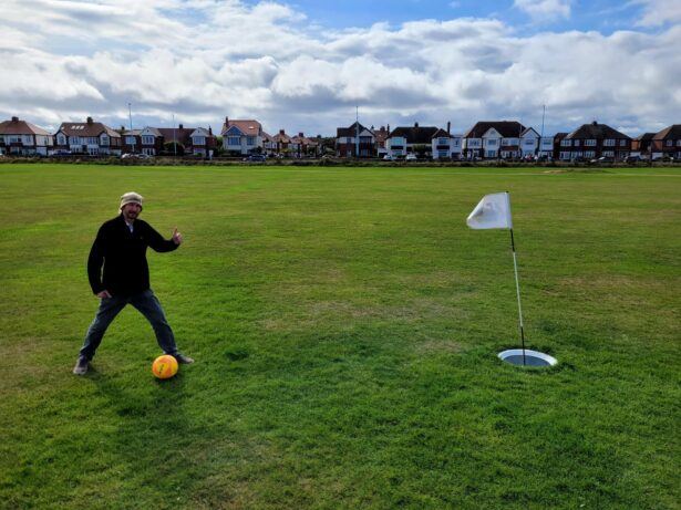 Backpacking In England: Playing Footgolf⚽️⛳ In Whitley Bay