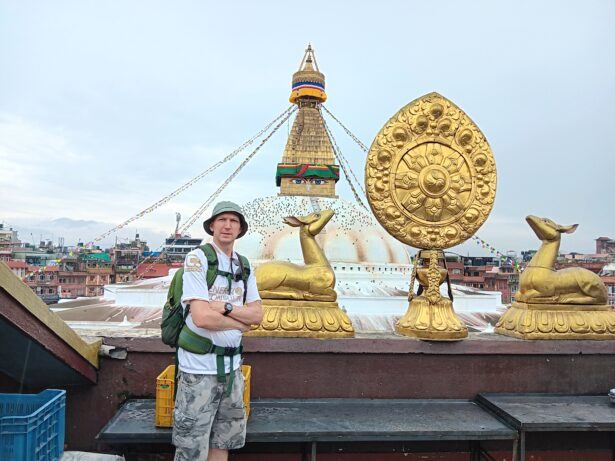 Backpacking In Nepal 🇳🇵: Visiting The Boudhanath Stupa And Buddhist Shrine, Kathmandu