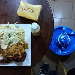 Friday's Featured Food: Barbecued Chicken, Salad and Baobab Juice at Cafe Miniere, Conakry, Guinea