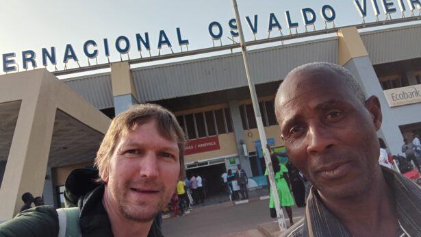 Arrival in Osvaldo Vieira International Airport, also known as Bissau-Bissalanca Airport, Guinea-Bissau
