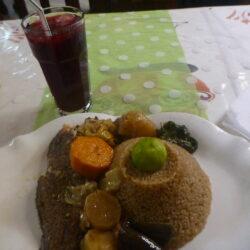 Friday's Featured Food: Bissap Juice And Tieboudienne in Restaurant Chez Ndioufa, Dakar, Senegal
