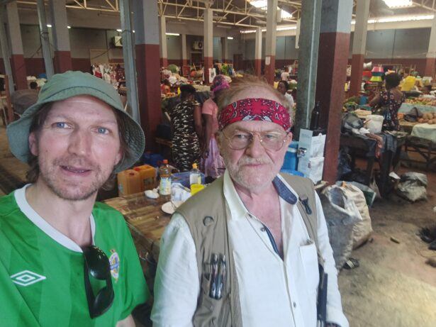 Marek and I in Trinidade Central Market