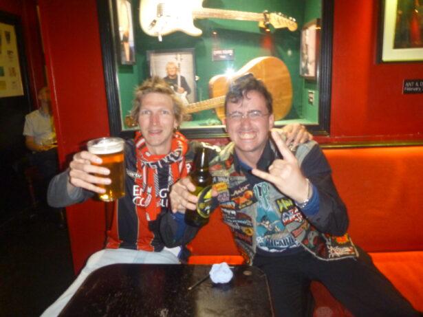 Meeting up with Martin anthony in Liverpool and having a beer in the famous Cavern Club