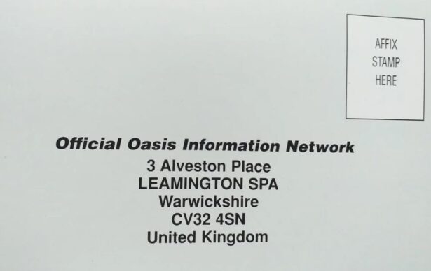 We all joined the Oasis Mailing list by posting this in the mid-1990s