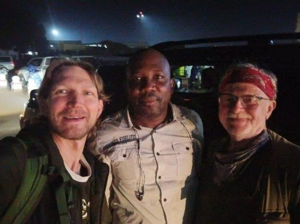 Desree meets us at the airport in Bangui on a wild, crazy, day of travelling!