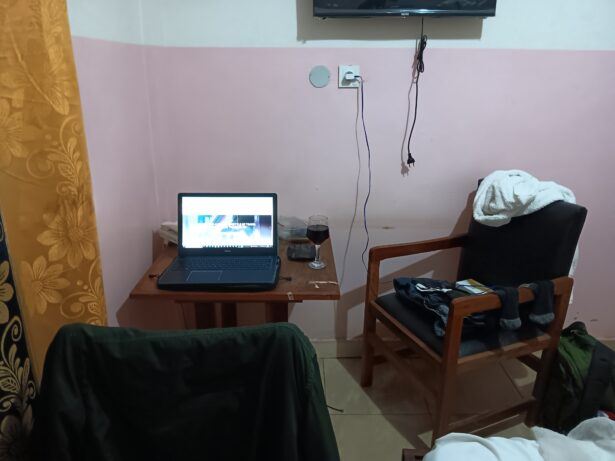 Blogging in my Room - Room 211 at Gust Hotel, Bangui, Central African Republic