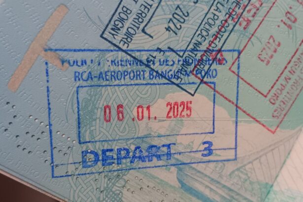 Exit Stamp for Bangui, Central African Republic - 06.01.2025