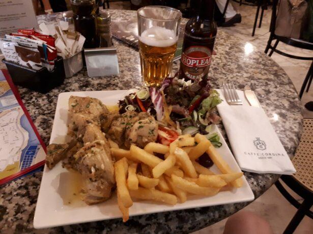 Fenek bit-Tewn (Rabbit) in the Caffe Cordina Restaurant, Valletta, Malta, 2017