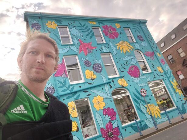 A mural while backpacking in Ramsey, Isle of Man