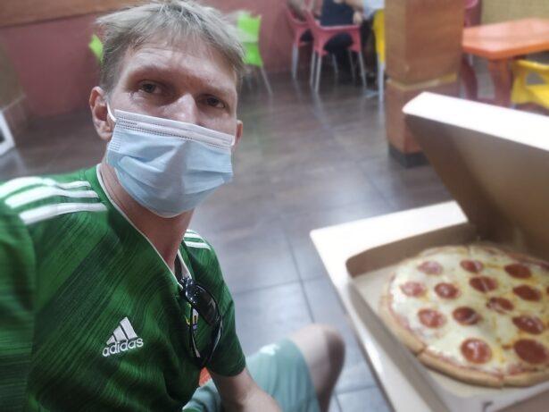 Pizza at La Petite Bistro, Roseau, Dominica